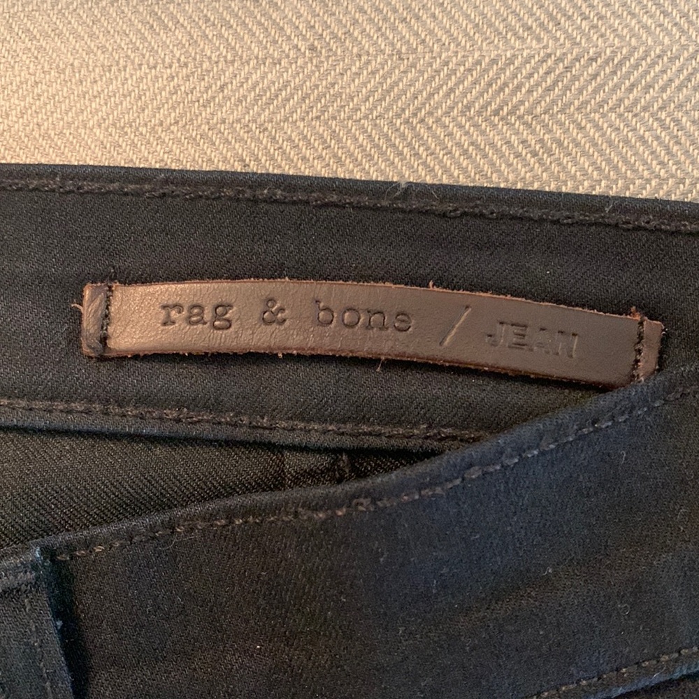 Rag & Bone Jeans with Lamb Leather Panels